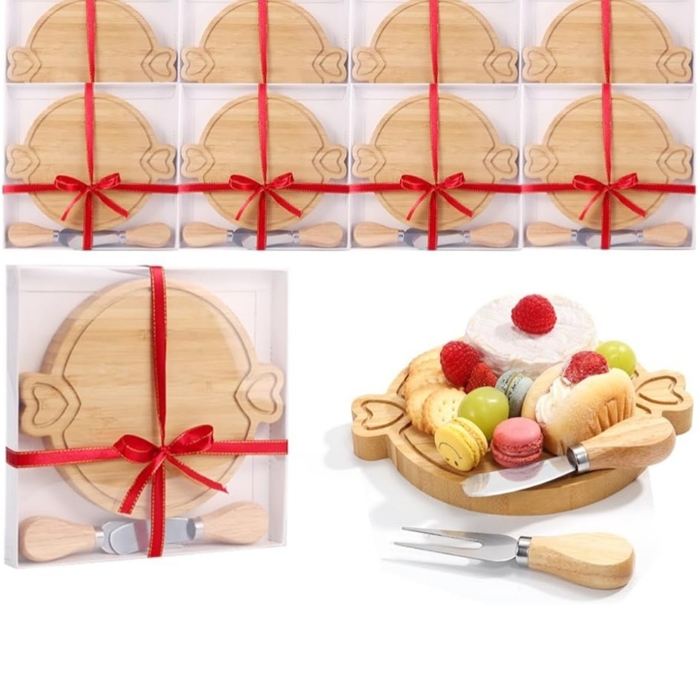 Bamboo Cheese Board Set with Knife